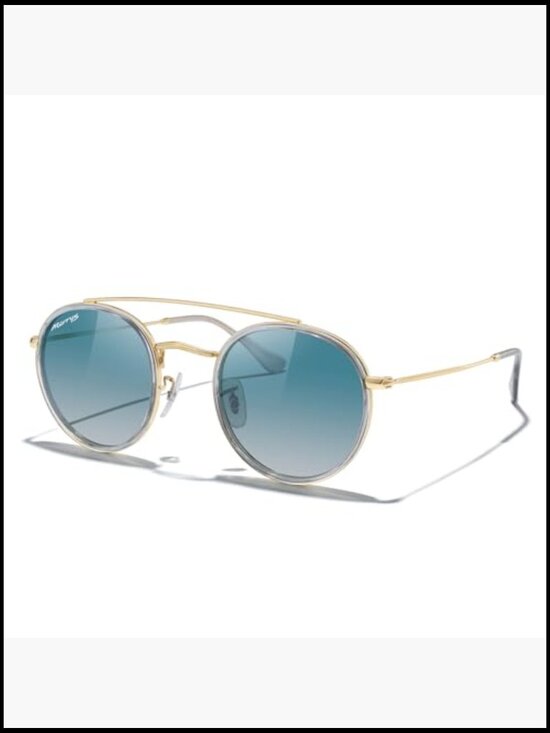 Retro Round Polarized Sunglasses with Double Bridge main image 6